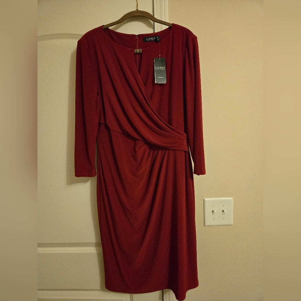 Ralph Lauren Red Asymmetrical Dress